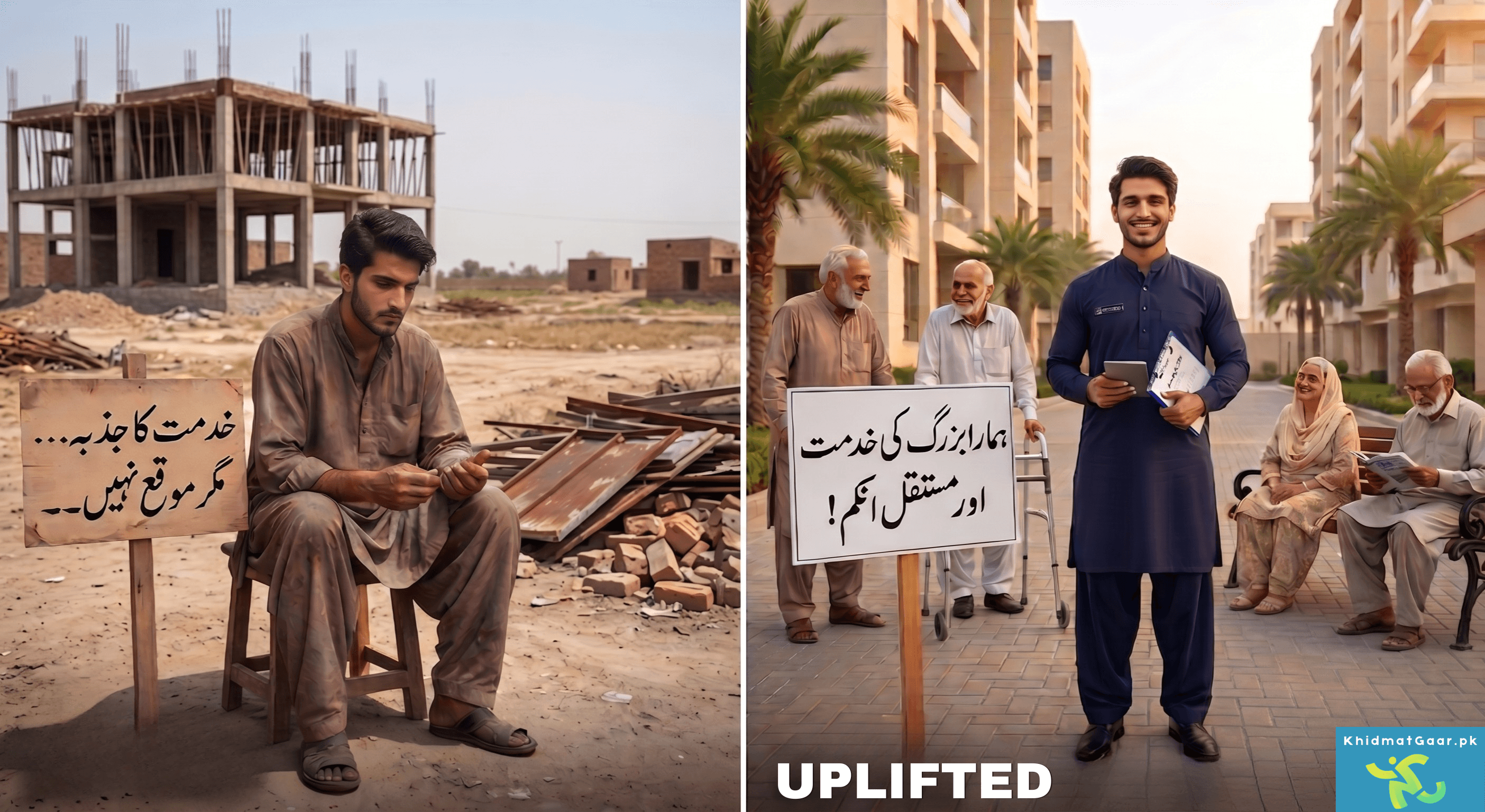 Khidmatgaar before-after transformation 1